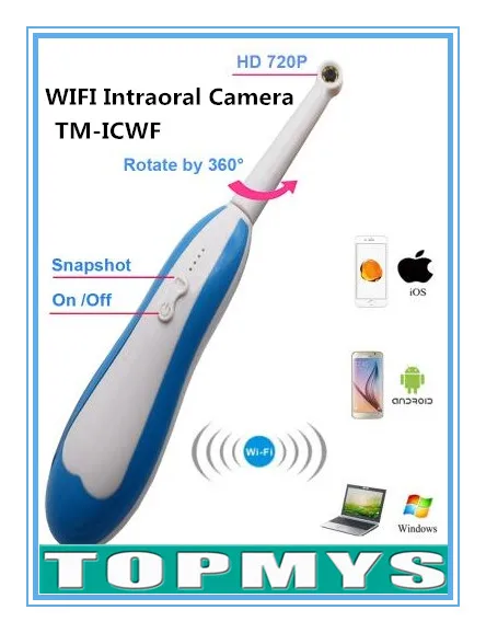 

Oral Dental WiFi HD Intraoral Endoscope Wireless Dental Camera LED Light Monitoring Inspection for Dentist Oral Real-time Video