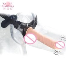 7.1 in10 speed G-Spot Strap On Realistic Dildo For Woman Men Couples Strapon Panties For Lesbian Gay Adult game Sex Product