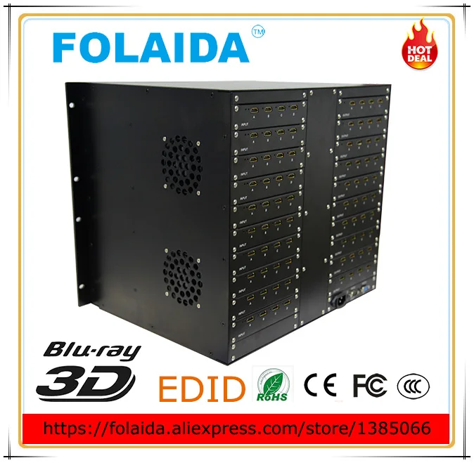 Folaida 20 в 20 из HDMI матричный коммутатор переключатель 20x20 поддержка универсальный EDID 8U плагин матричный коммутатор-05