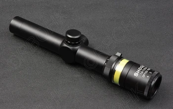 

Shooin 1.5-7.5x24 zoom green Optics Fiber rifle scope 1.25 inch tube waterproof shockproof M7895