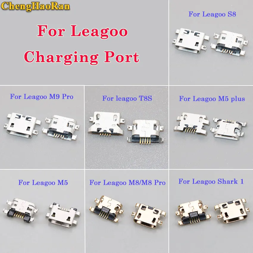 

ChengHaoRan 5pcs Micro USB For Leagoo M5 Plus S8 T8S M9 Pro M8 M8 PRO shark 1 Power Charging Port Jack Socket Plug Connector