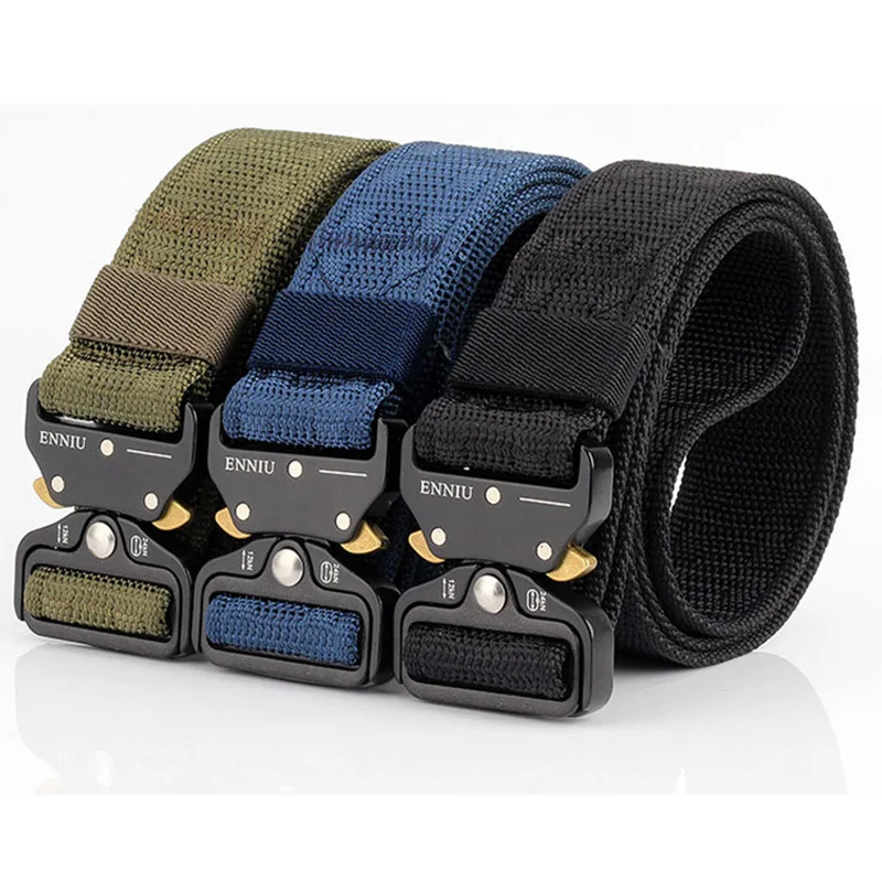

Canvas Army Military Men'S Belt Russia Tactical Waist Mens Belts Gift Luxe Accessories Designer High Quality High Fashion