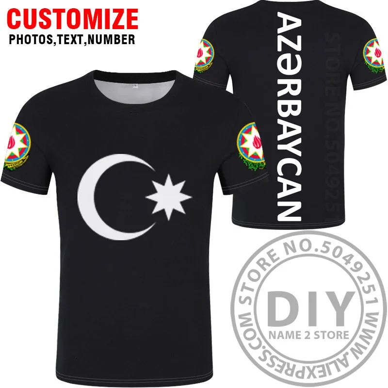 Азербайджан футболка изготовление под заказ имя номер черного цвета с принтом в виде флага, бордового цвета, одежда для детей футболки для девочек aze страна футболка азербайджанский народ az Топ - Цвет: Style 3