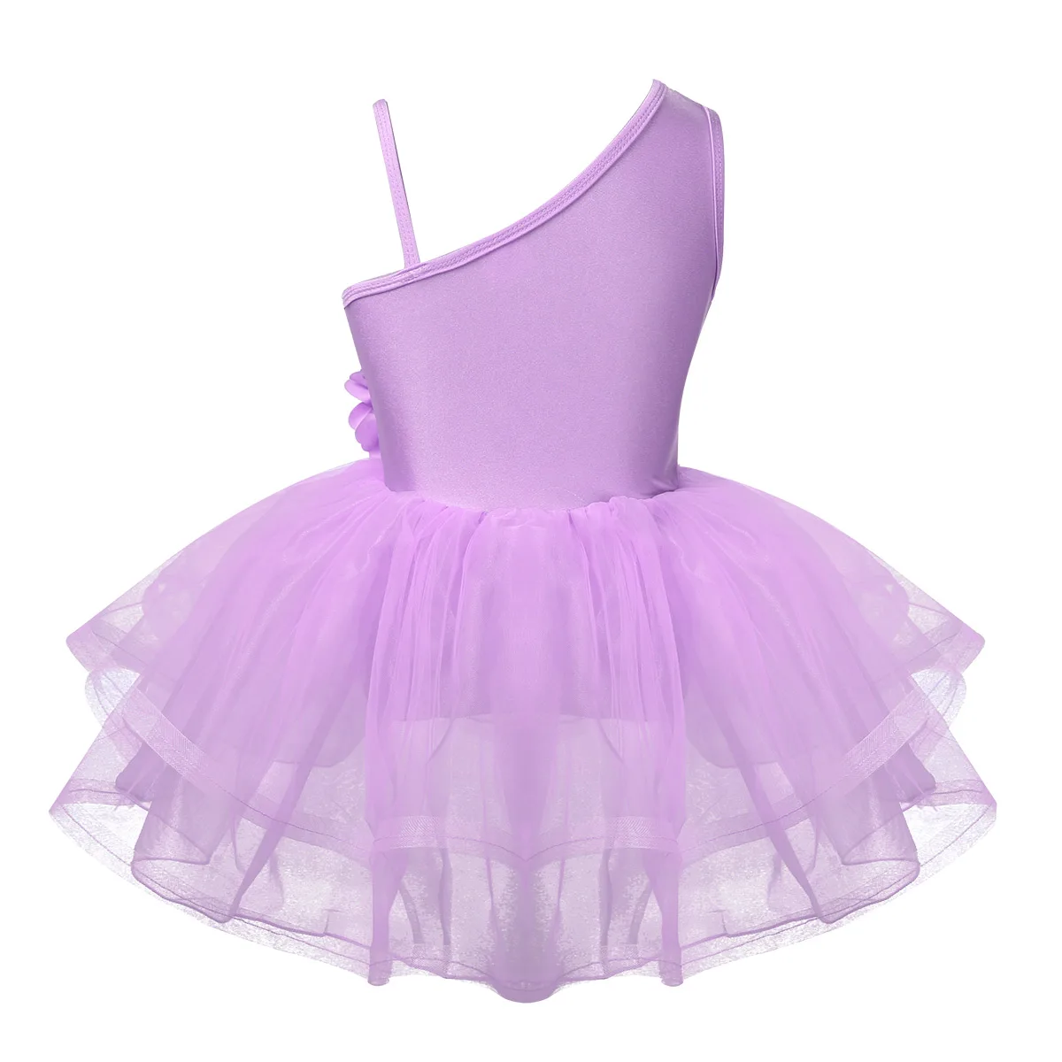 IEFiEL/балетное платье-пачка с одним плечом для девочек гимнастическое трико для девочек, танцевальный костюм балерины с блестками танцевальное платье