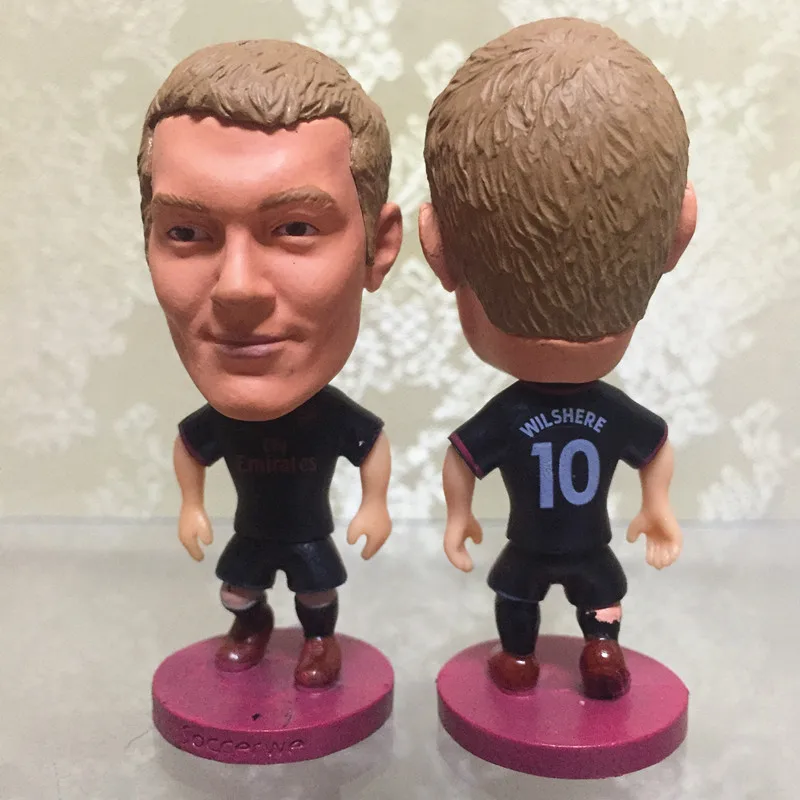 

Soccerwe 2.55 Inches Height Football Cartoon Star Doll ARS# 10# Jack Wilshere Figurines for Children Christmas Gift Toy