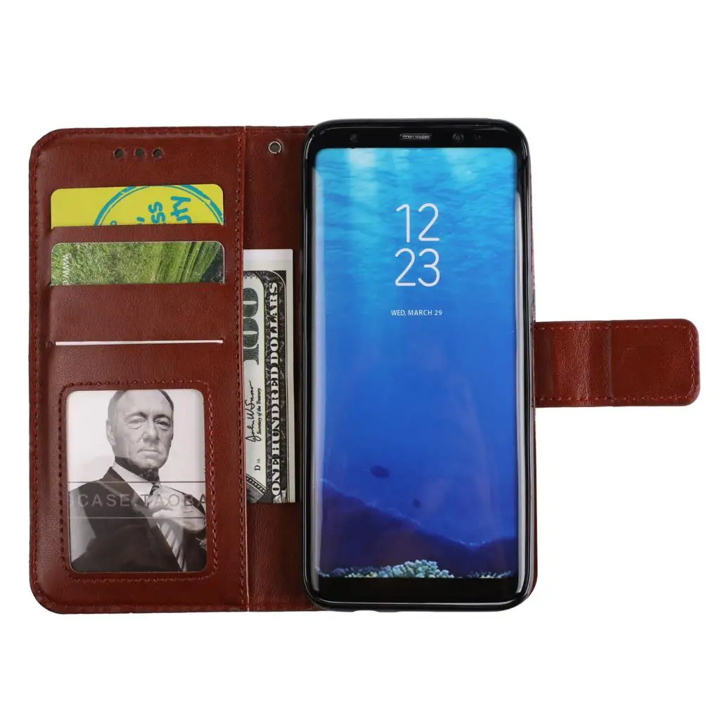 Флип чехол для Samsung Galaxy S8 S 8 цветочный телефона кожаный G950F SM G950FD G950D G950N мобильный