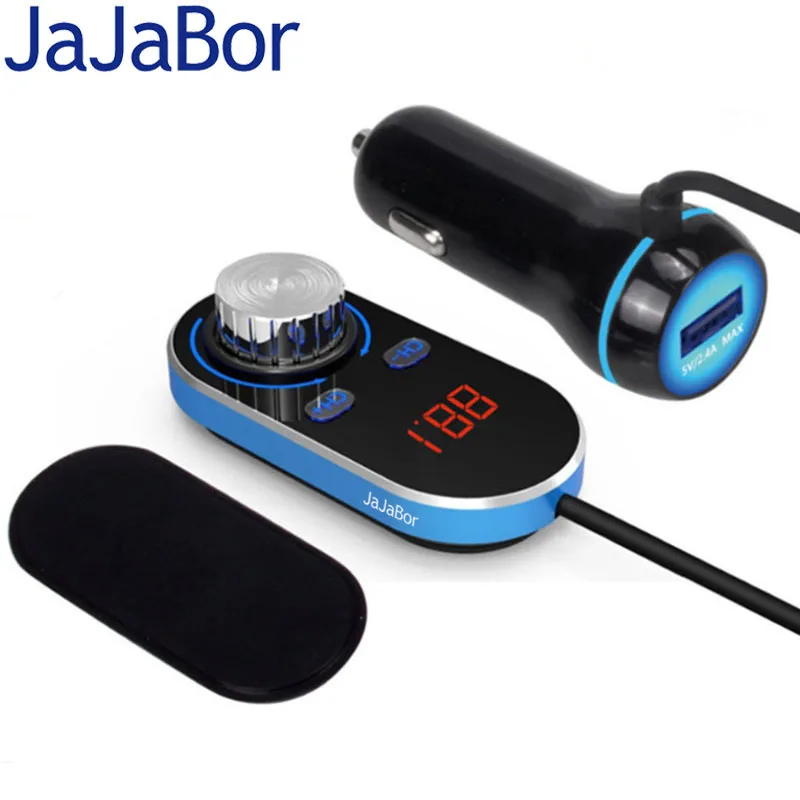 

JaJaBor Car MP3 Player Bluetooth Hands-Free Car Kit Wireless FM Transmission 88.1~107.9 MHz USB 5V 2.4A Output Car Charger