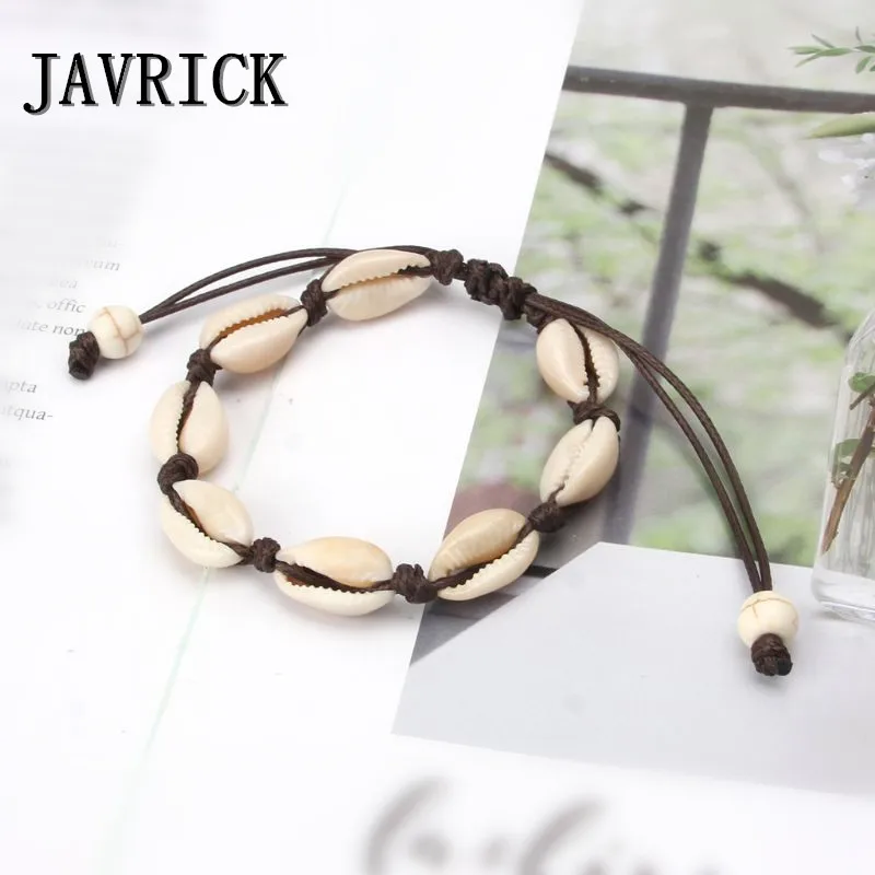 

JAVRICK Natural Cowrie Shell Anklet Bracelets Handmade Hawaiian Beach Seashell Jewelry