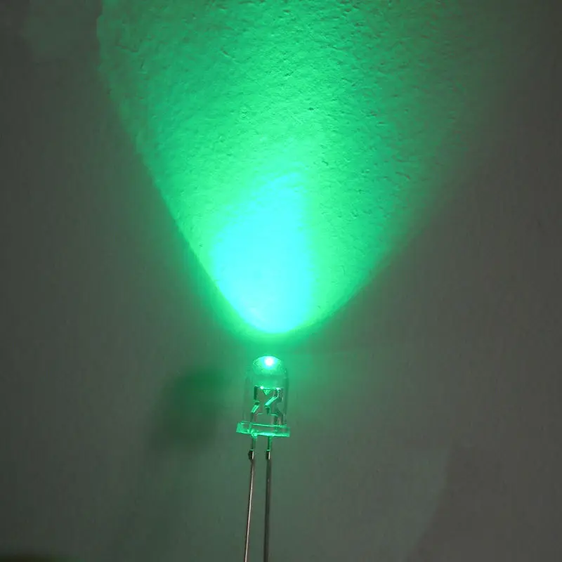 3MM LED Light Emitting Diodes Green Glow Green Light Highlighted