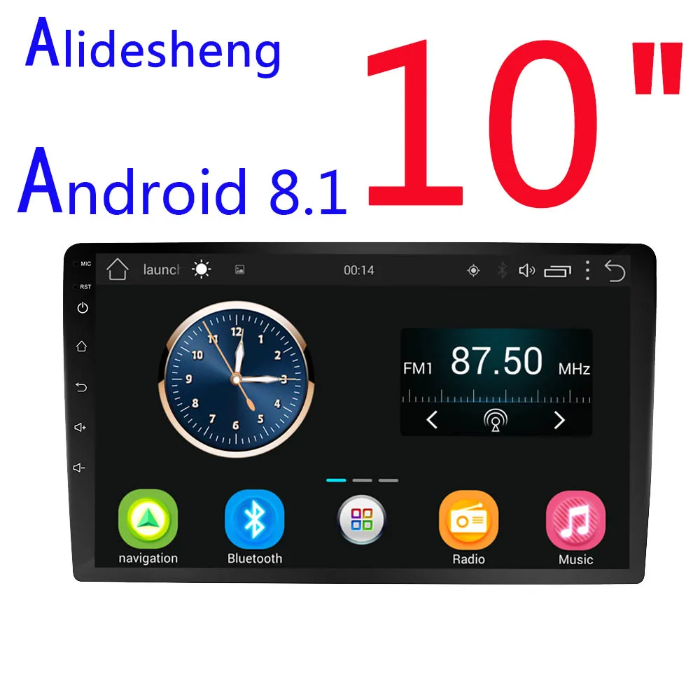 

2.5D 10'' HD Android 8.1 Car DVD Multimedia player Car Stereo Bluetooth WIFI GPS navigation Radio Audio Video Player