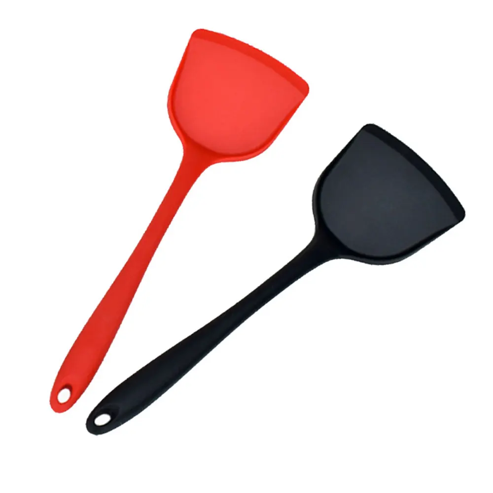 

Spatula Silicone Heat Resistant, Red/Black Long Spatula Flexible Safe Soft for Nonstick Cookware Silicone Utensil