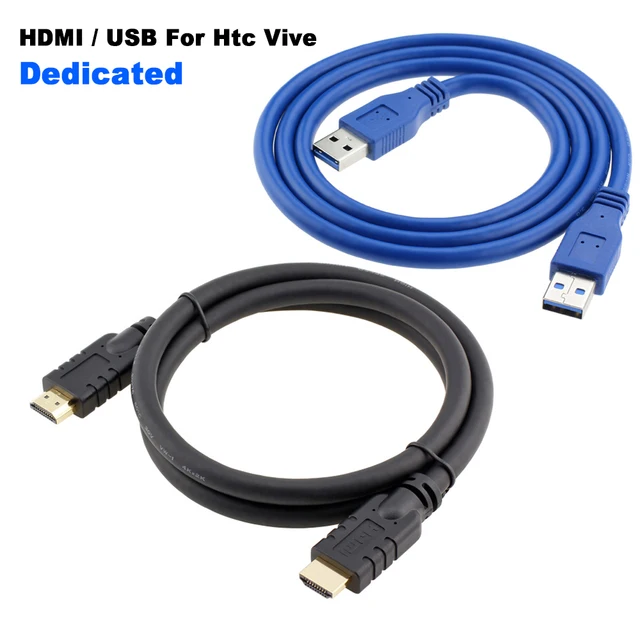 4K HDMI Extension cable USB 3.0 Extension cable For htc vive VR Headset