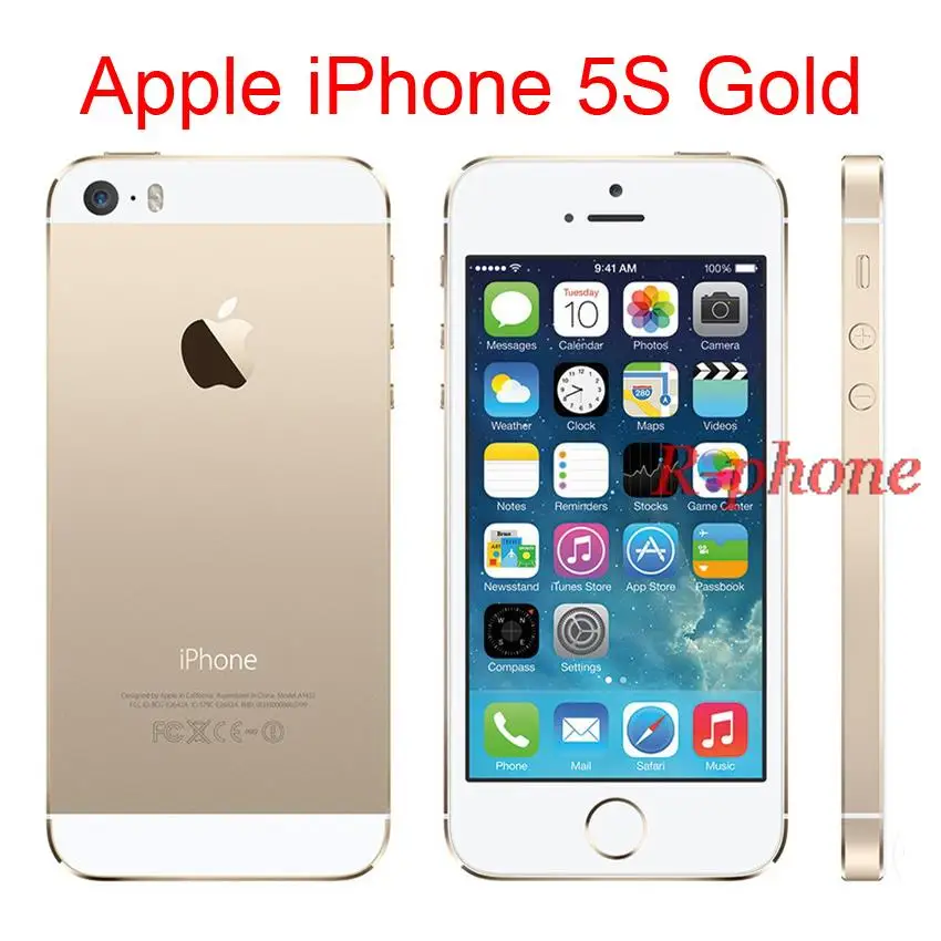 4G iPhone 5S A1457 мобильный телефон двухъядерный " 8MP wifi 3g iPhone5s разблокированные сотовые телефоны б/у - Цвет: Gold