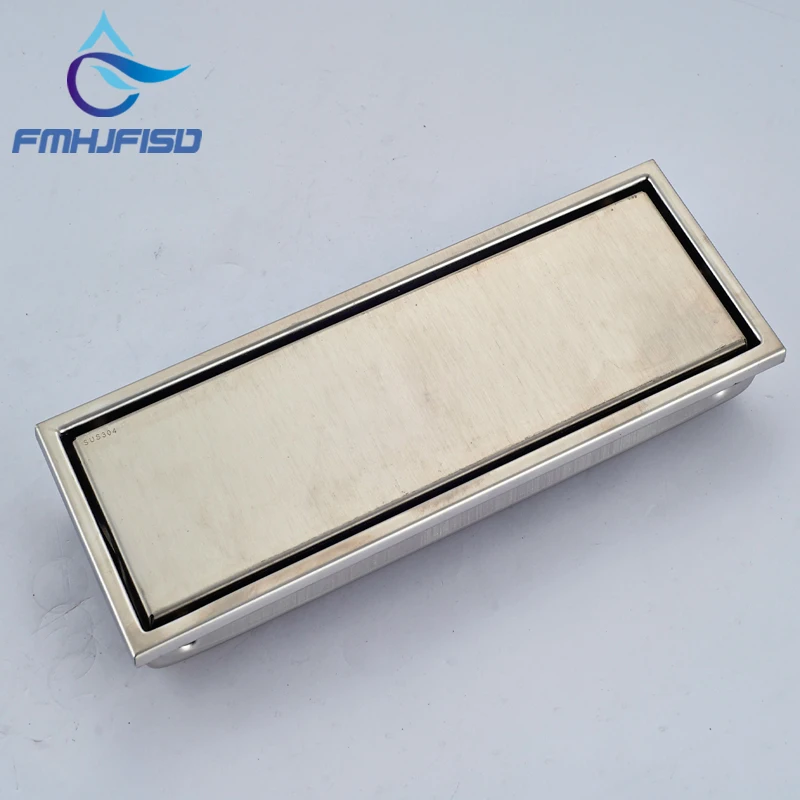 

Luxury Square Bathroom Floor Drain Stainless Steel Shower Drain Grate Waste Nickel Brushed