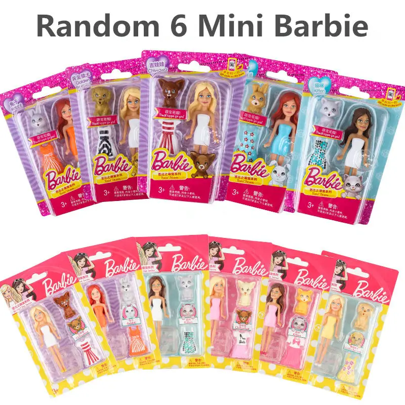 Оригинальная Ограниченная Коллекция игрушек Барби, новейший гардероб мечты, забавные ролевые куклы, игрушка для подарка на Рождество, Барби Boneca DTC36 - Цвет: 6MiniBarbie