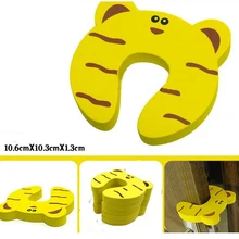 5 шт./лот Дети Детские Блокировка Детская безопасность край Уголки мультфильм животных Костюмы утягивающие остановка для детей двери Фиксаторы держатель палец протектор