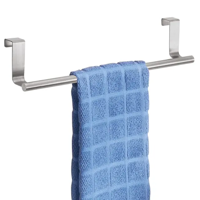 Special Offers  Stainless Steel Towel Bar Holder Over the Kitchen Cabinet Cupboard Door Hanging Rack Storage scouring pad holder Holders Access