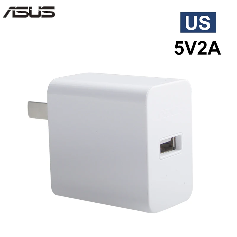 ASUS, оригинальное зарядное устройство, 5 В, 2 А, ЕС, США, адаптер, USB, зарядка для путешествий, для Asus Zenfone 2, для Xiaomi, samsung, huawei, смартфон, мобильный телефон - Тип штекера: US