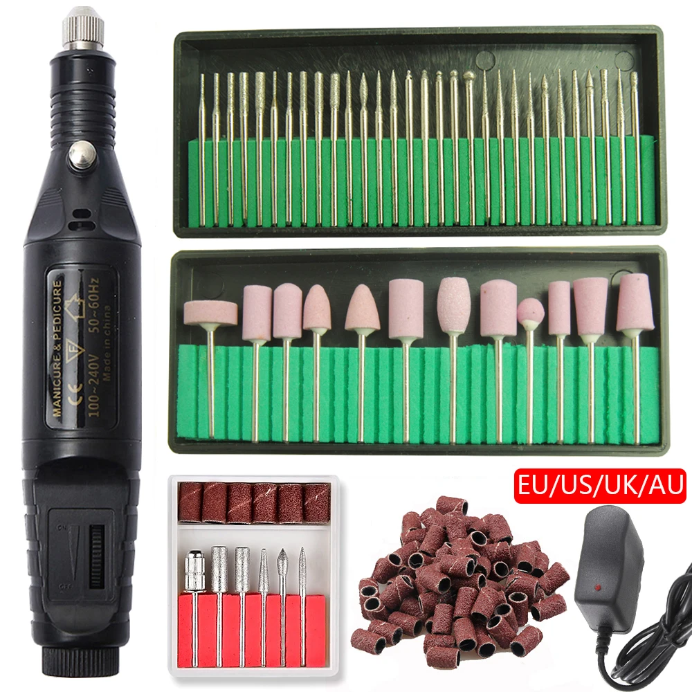 

Professional Manicure Machine Electric Nail Drill Bits Set Mill Cutter Nail Art Sanding File Gel Polish Remover Ceramic Cutter