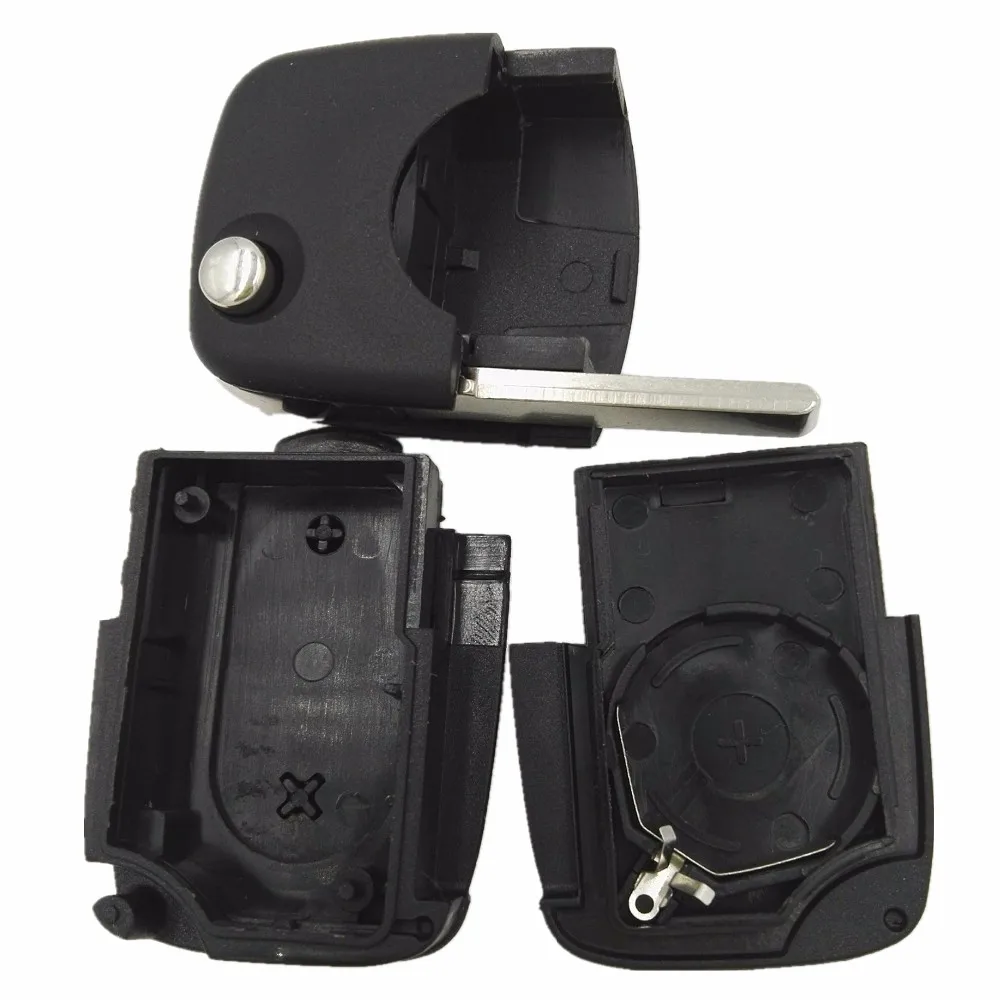 2 кнопки дистанционного флип ключа автомобиля крышка круглый пустой для Фольксваген Гольф 4 5 6 Passat B5 B6 поло камера Bora Touran ключ оболочки