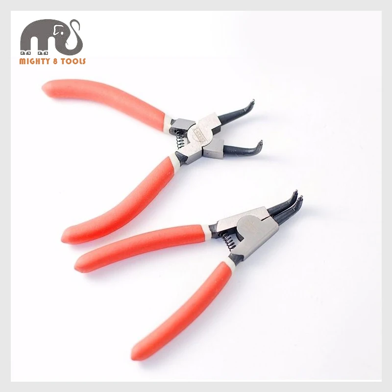 Selta Taiwan 90° Bent Snap Ring Retaining Circlip Pliers 1.5mm Tip f Motorcycle
