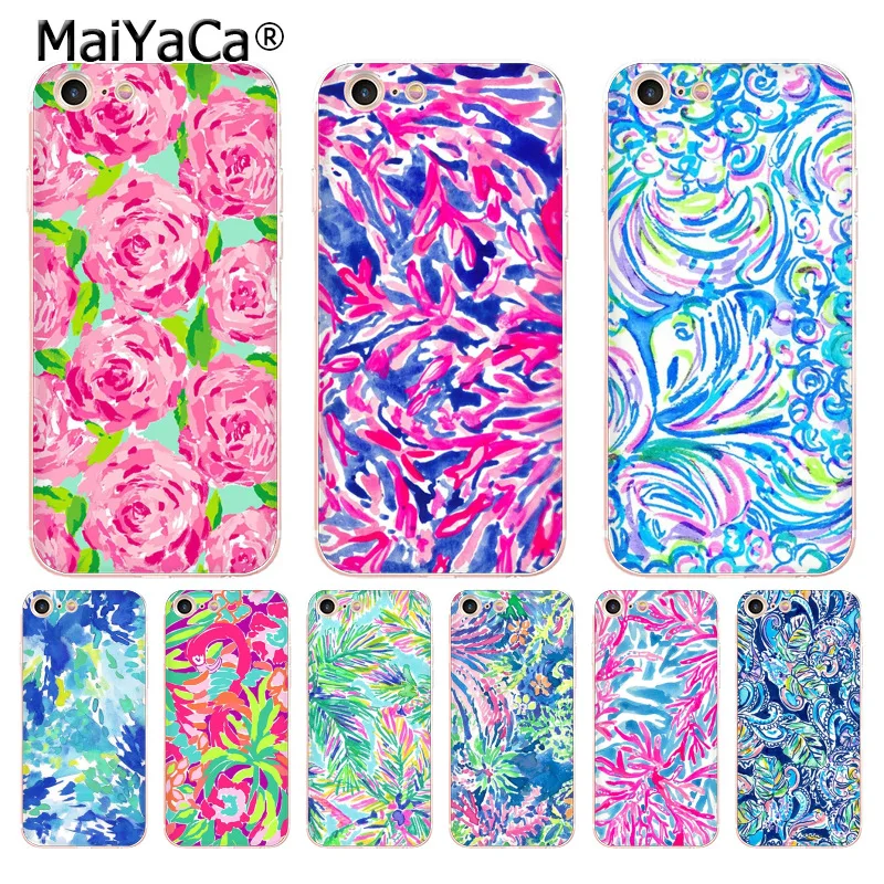 MaiYaCa Lilly Pulitzer Summer flower Pink lovely soft tpu Phone