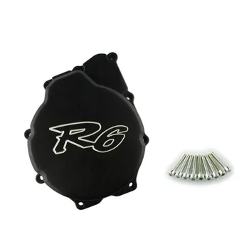 

Motorcycle Chrome Black Left side Engine Stator cover For Yamaha YZF-R6 YZF R6 2006 2007 2008 2009 2010 2011 2012 2013 2014