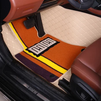 

Car floor mats Case for Skoda Octavia Superb Yeti Fabia spaceback 5D heavy duty car styling carpet floor liner