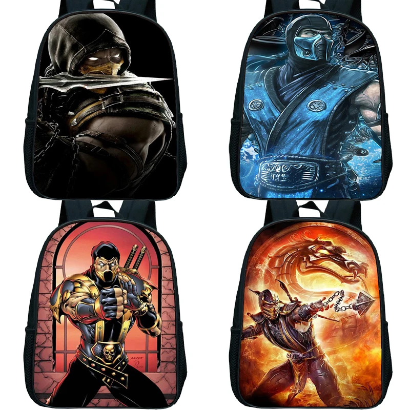 Скорпион в mmoral Kombat X маска школьные сумки для детей мини книга Mochilas красивый узор для малышей детский сад рюкзак