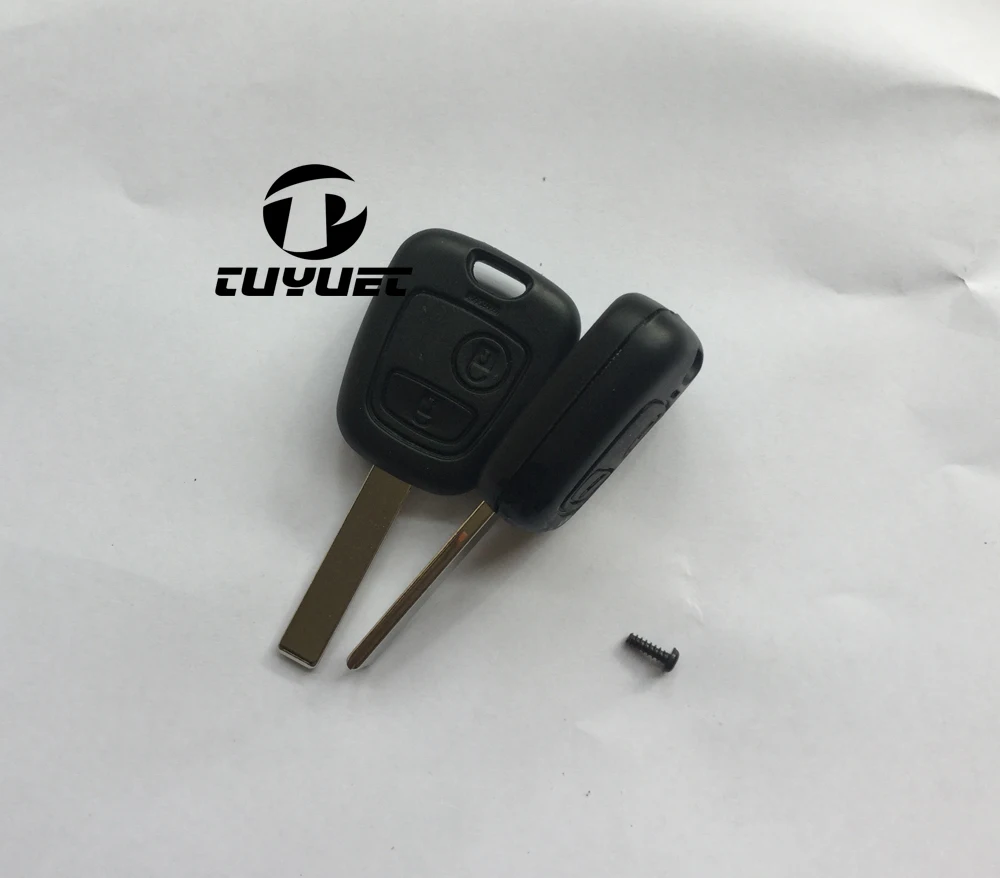 

High Quality 2 Buttons Remote Key Shell for Peugeot 307 Car Keys Blank Key Cover Case with Groove Free Shipping