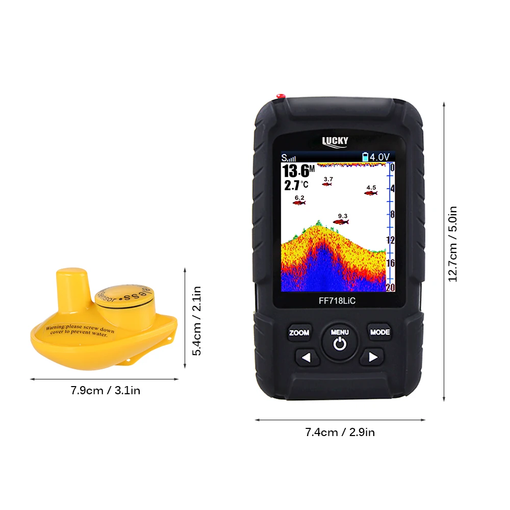 محظوظ FF718LiC 328ft/100 m اللاسلكية البحر صياد السمك سونار محول 2 في 1 السلكية/اللاسلكية الاستشعار المحمولة صياد السمك دي Pesca