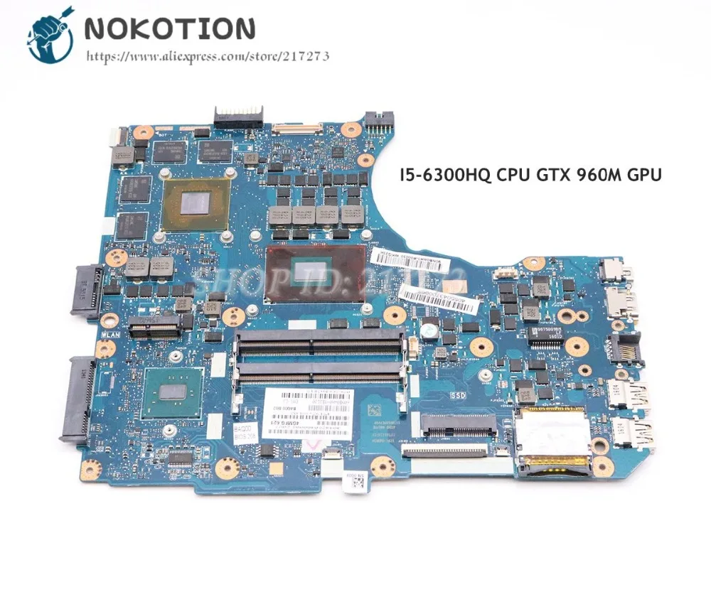  NOKOTION Laptop Motherboard For Asus N551VW MAIN BOARD I5-6300HQ CPU DDR4 GTX 960M Video card