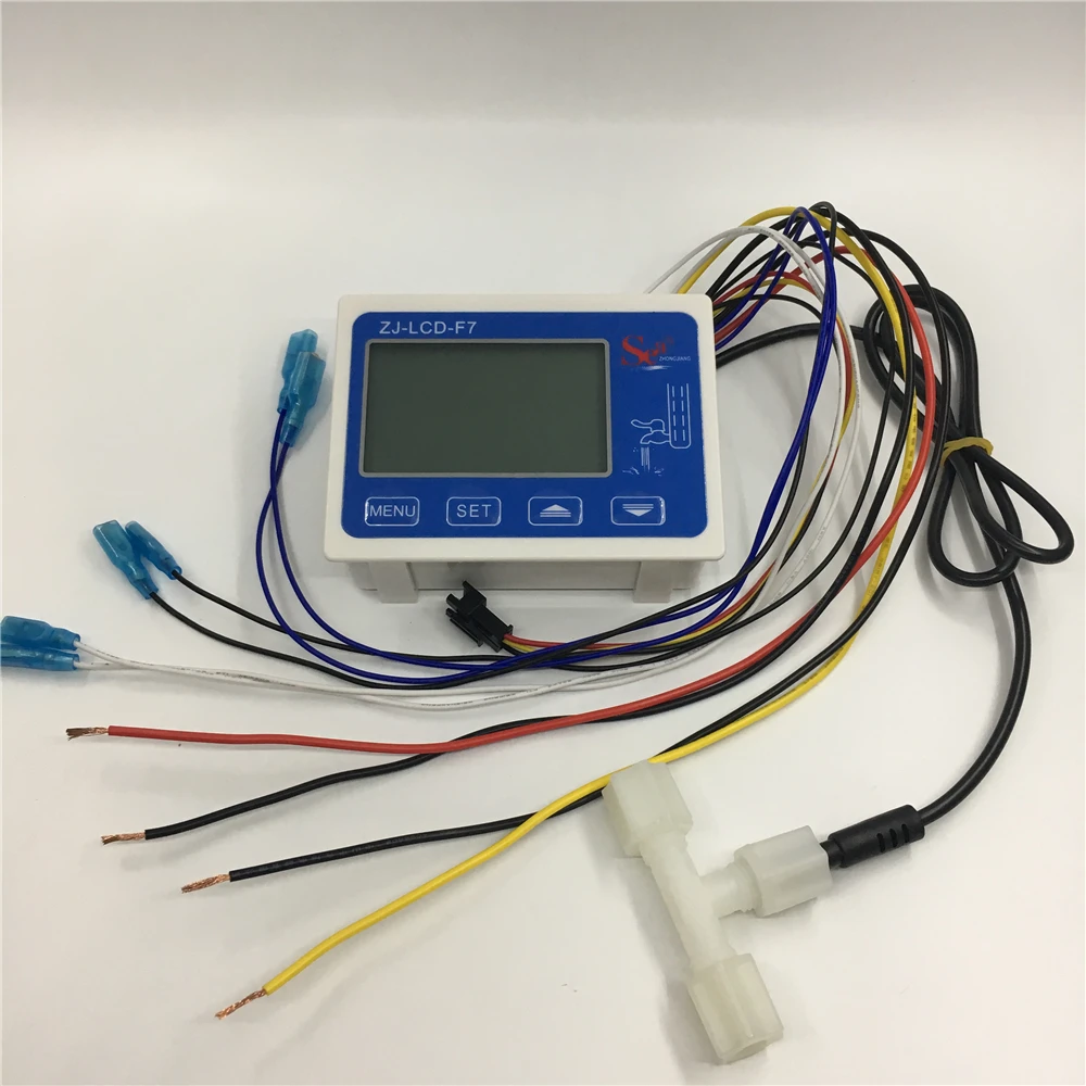 RO фильтр для чистой воды контроллер дисплея ZJ-LCD-F7+ Соленоидный клапан+ переключатель+ Датчик потока+ TDS