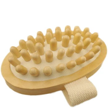 

Body Brush Cellulite Reduction Hot New Hand-Held Natural Wood Wooden Massager