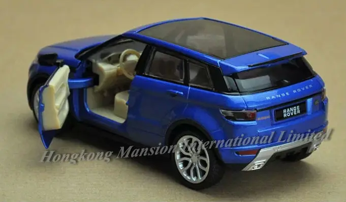 1:32 Масштаб литой металлический сплав роскошная модель автомобиля SUV для Range Rover Evoque Коллекционная модель автомобиля вытяжной звук и светильник