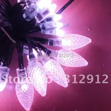 WS2801 12 мм диффузный цифровой RGB светодиодный пиксели; черный кабель, 50 шт. шнур, DC5V вход; с крышкой C9