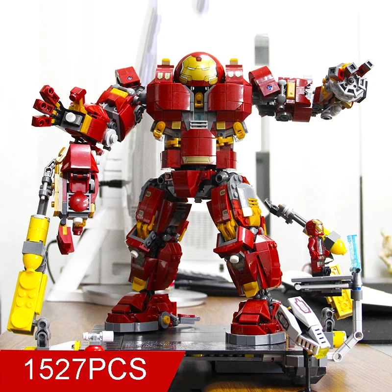 

1527PCS Compatible With legoe Marveling Super Heroes Avengers Building Blocks Ultron Figures Iron Man Hulkbuster Bricks Toys
