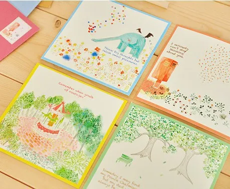 

10 set/lot Kawaii Cartoon Envelope + Letter Papers Corlored Cute Animal Writing Paper Korean Stationery Wholesale Free Shipping