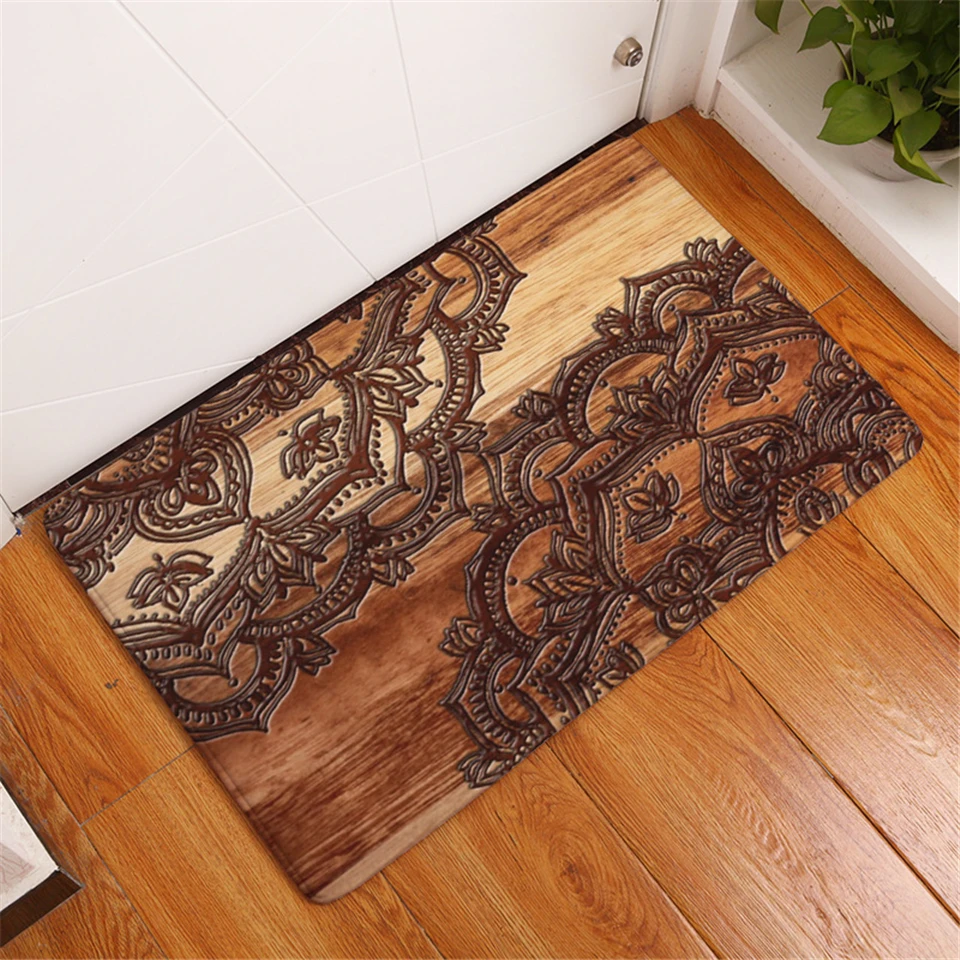 BeddingOutlet Bohemian Mandala Flower Carpet Polyester Rug Non-slip Floor Mat DoorMat For Bedroom Bathroom Kitchen Door 40x60cm - Image 6