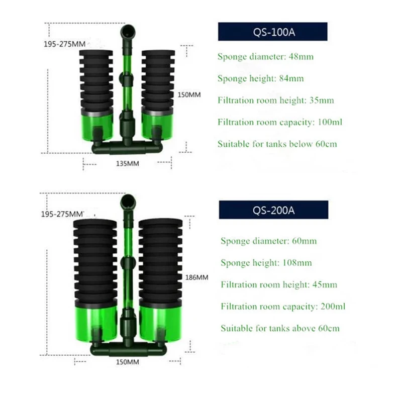 Фильтр для аквариума воздушный насос для пруда креветок Биохимический Губчатый Фильтр Био Губка фильтр для фильтрации аквариума