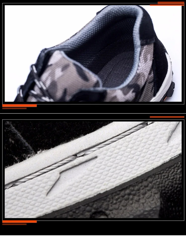 Men Safety Work Shoe Boots Fashion Camouflage Breathable Mesh Steel Toe Protective Shoes Labor Insurance Puncture Proof Shoes (8)