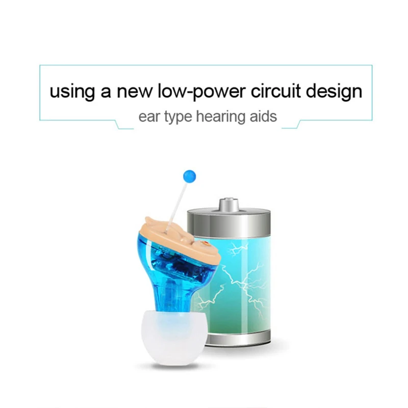  Mini Ear Sound Amplifier digital Hearing Aid Invisible Earplugs Volume Adjustable Wireless Ear Care