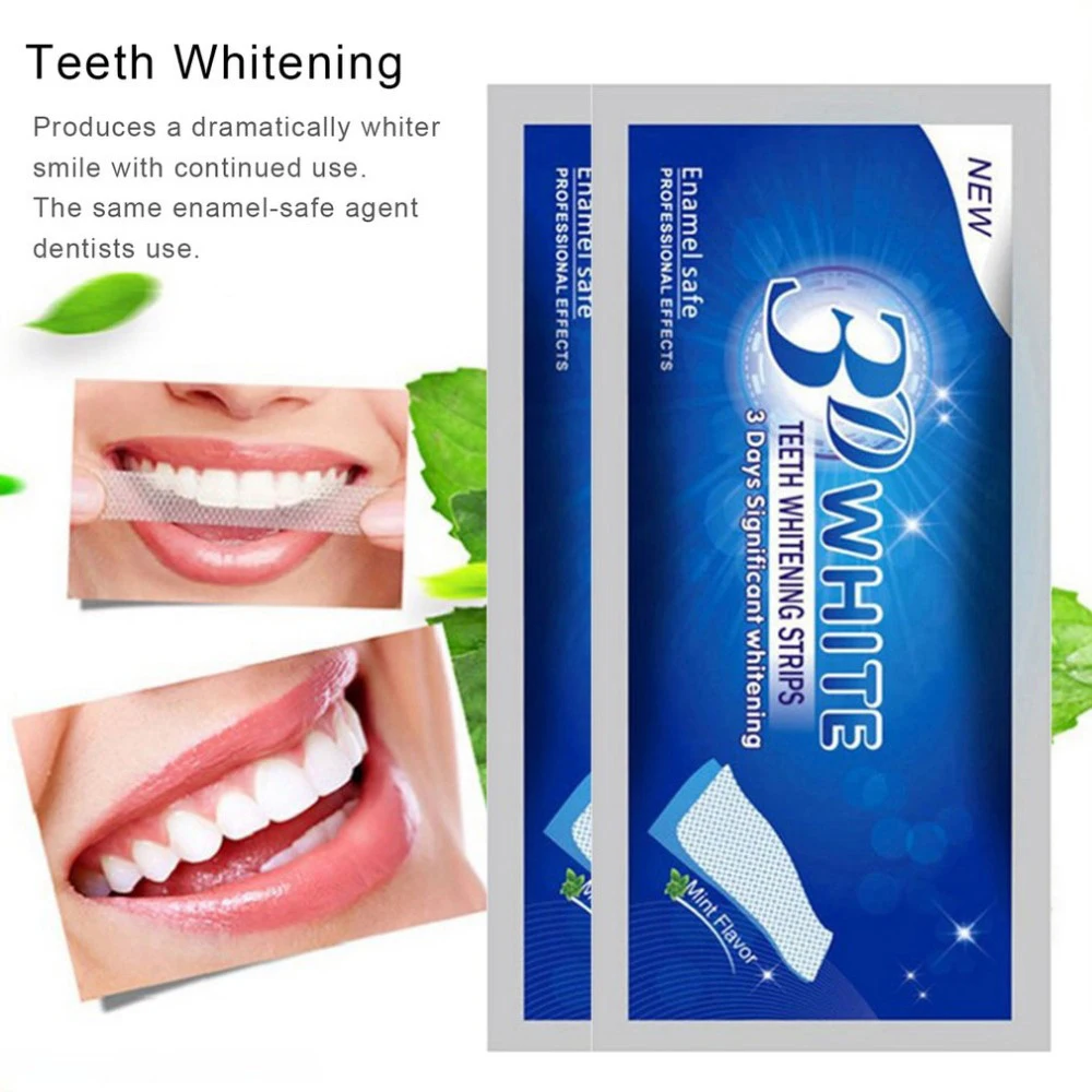 1/5/14PCS 3D Teeth Whitening Strips Anti Sensitive Double Elastic Gel