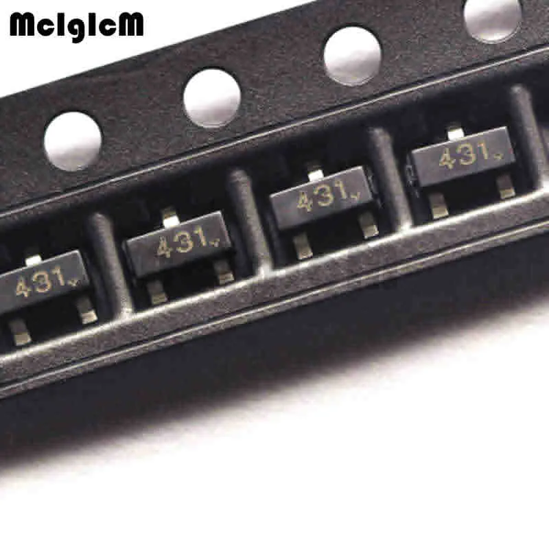 

MCIGICM 50pcs tl431 smd sot-23 tl431a sot23 transistor