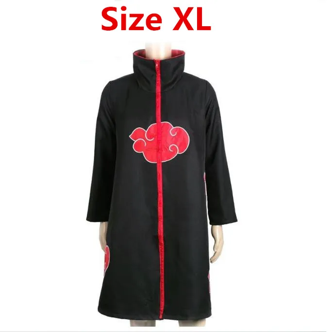 XL Наруто Акацуки боль Pein Учиха Итачи костюмы Косплей ниндзя Женщины Мужчины плащ плащи-комбинезоны+ повязка на голову+ кольцо+ Shuriken Cos костюм - Цвет: XL