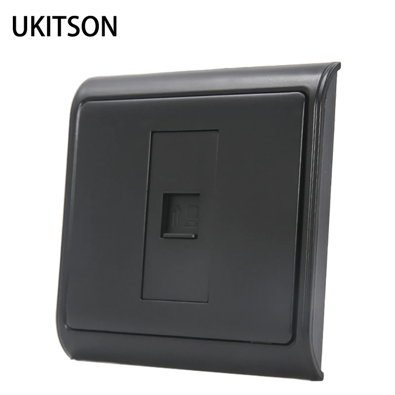 Internet RJ45 Female To Female LAN Faceplate CAT5E CAT.6 Network Plug Panel Dark Color Internet RJ45 Female To Female LAN Faceplate CAT5E CAT.6 Network Plug Panel Dark Color