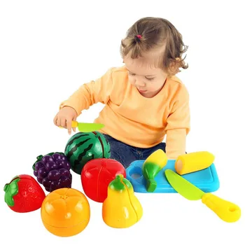 

Baby Toys Family Game Children Kitchen Fruit Vegetables Food Toy Cutting Set Kids Pretend Role Play Gifts