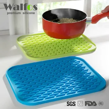

WALFOS food grade Multifunction silicone coaster Non-slip silicone Heat Resistant Mat Coaster Cushion Placemat Pot Holder