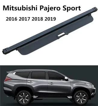 

Aluminium alloy + Fabric Rear Trunk Security Shield Cargo Cover For Mitsubishi Pajero Sport 2016 2017 2018 2019