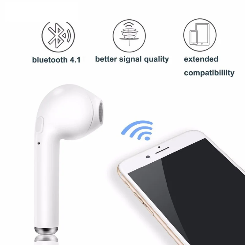I8x Wireless Bluetooth Earphone waterproof stereo Earbuds Sport running Headset Double Pair Headphone with Mic for Apple Android